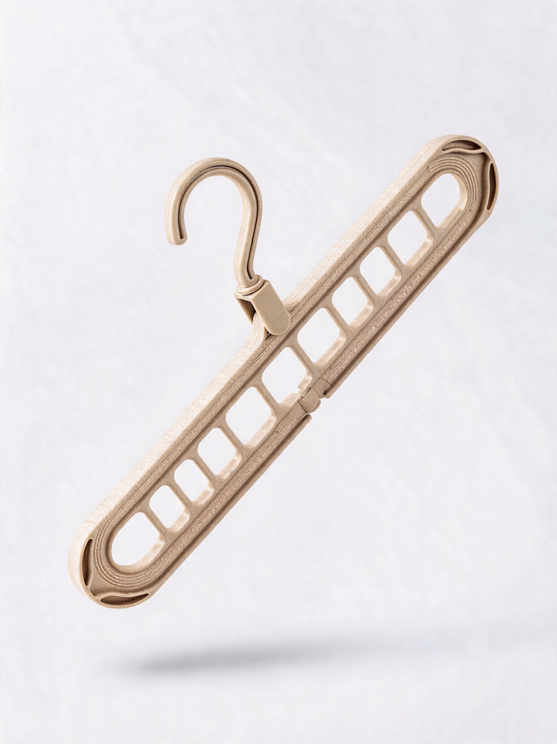 Nine-hole folding hanger in cream