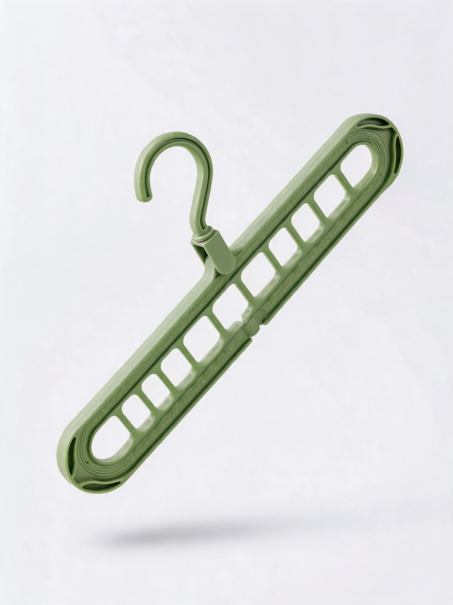 Nine-hole folding hanger in sage green